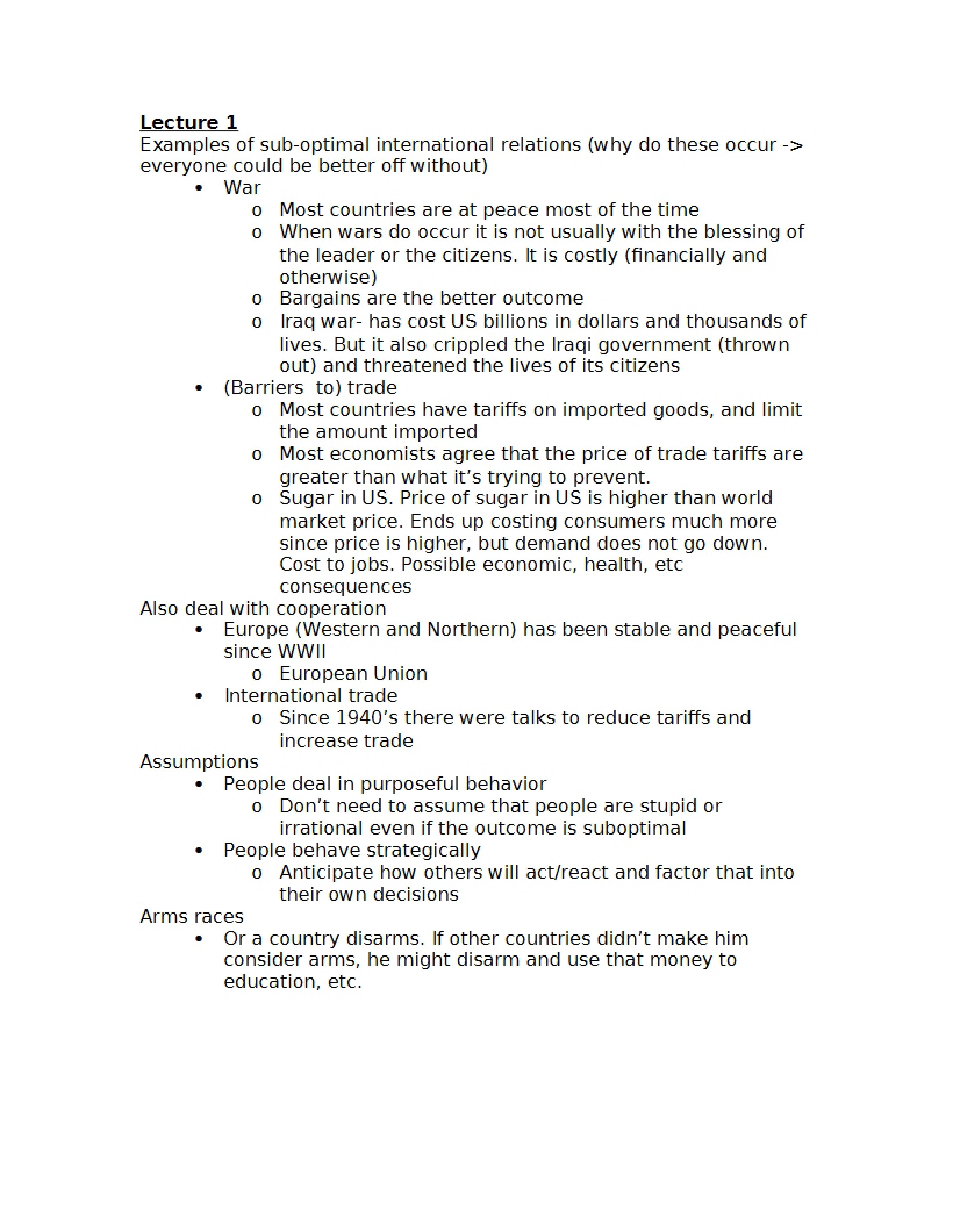 Session One Notes