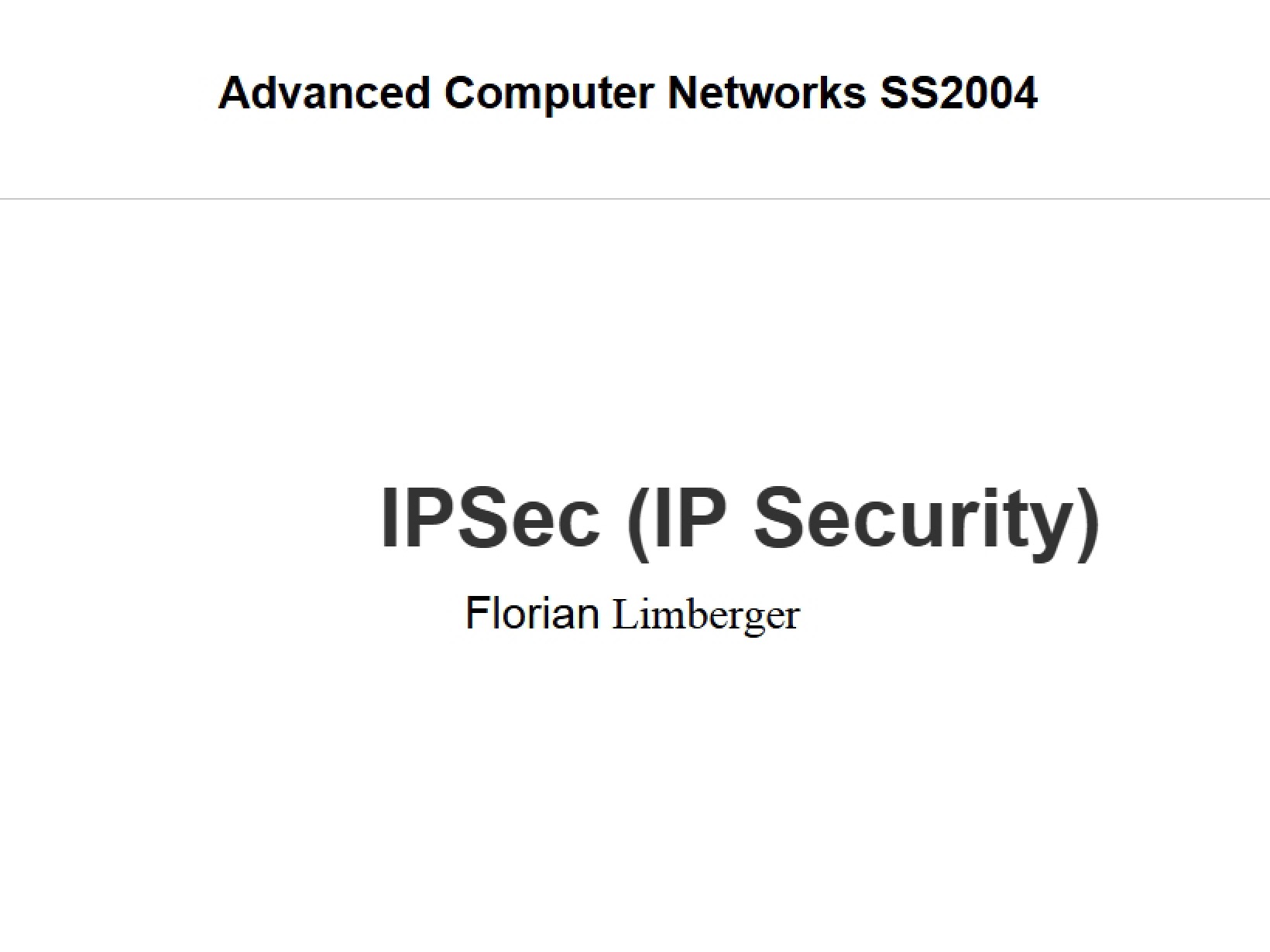 Security for IP