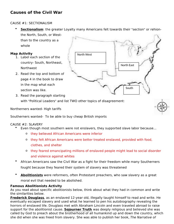 Causes of the Civil War - Slavery, Sectionalism, and Expansion