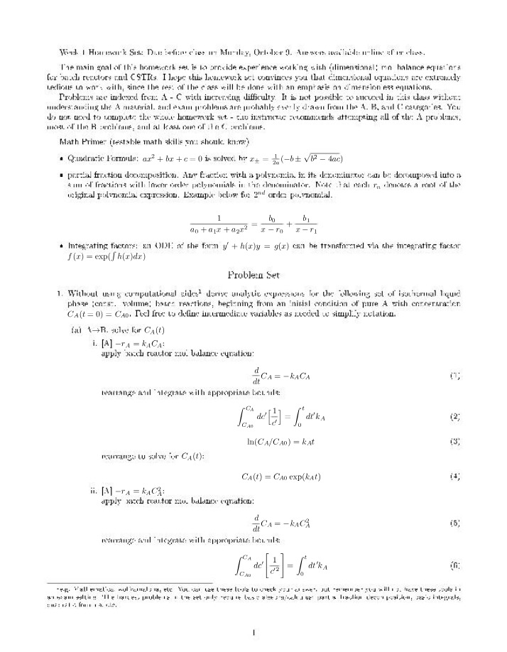 Answer Key for Homework 1