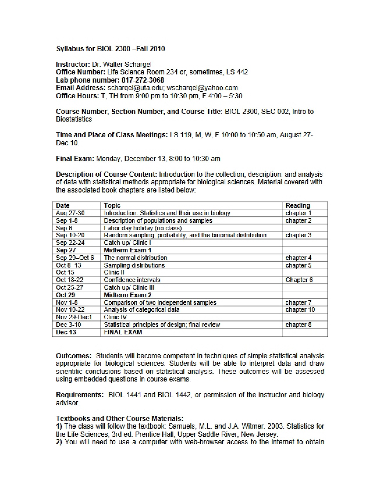 Course Syllabus Document