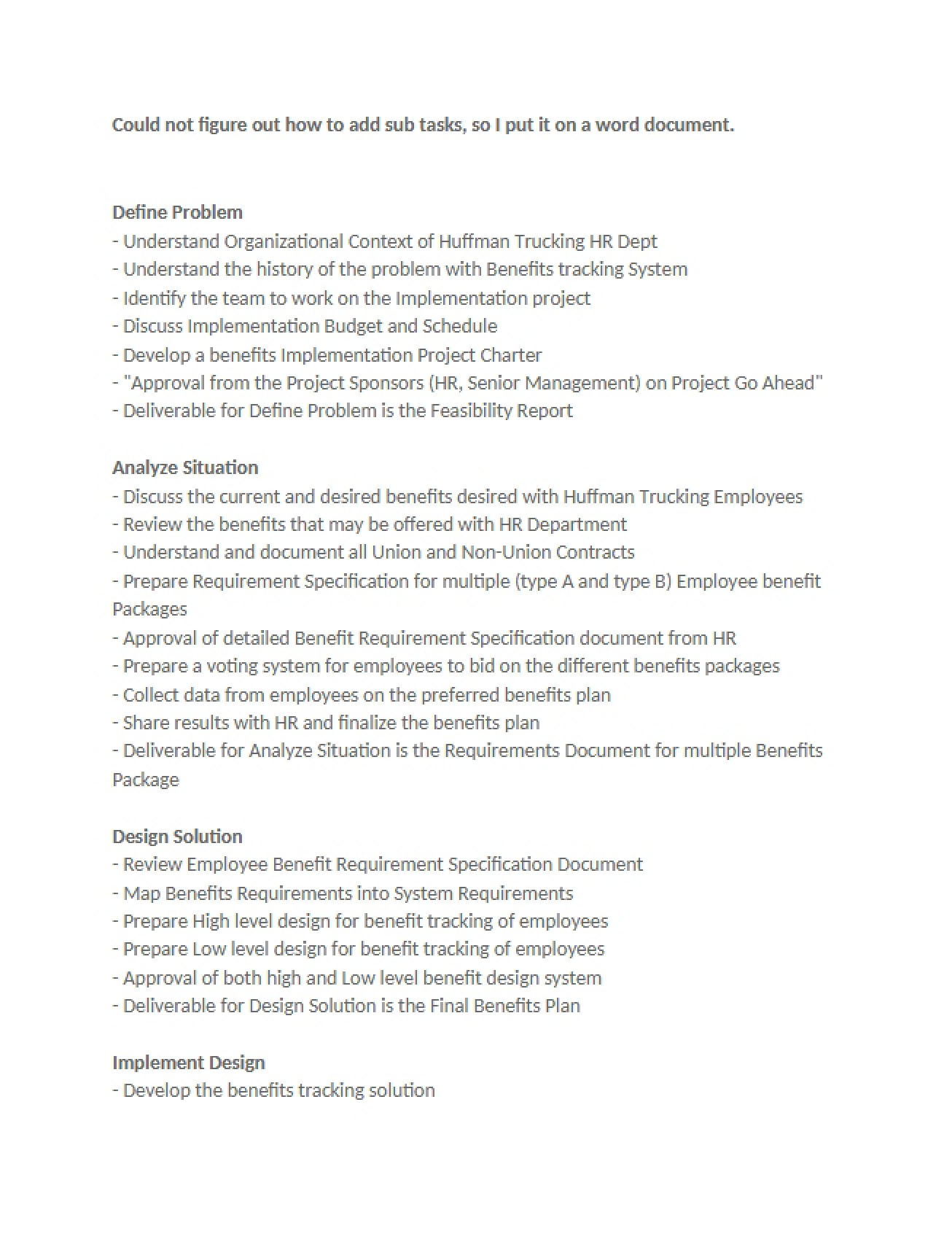 Session Notes