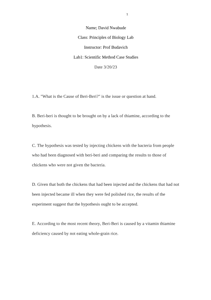 Case Studies on the Scientific Method