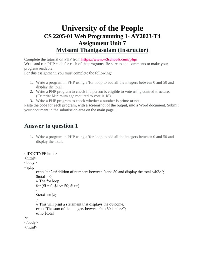 Adding Integers and Voting Eligibility in PHP