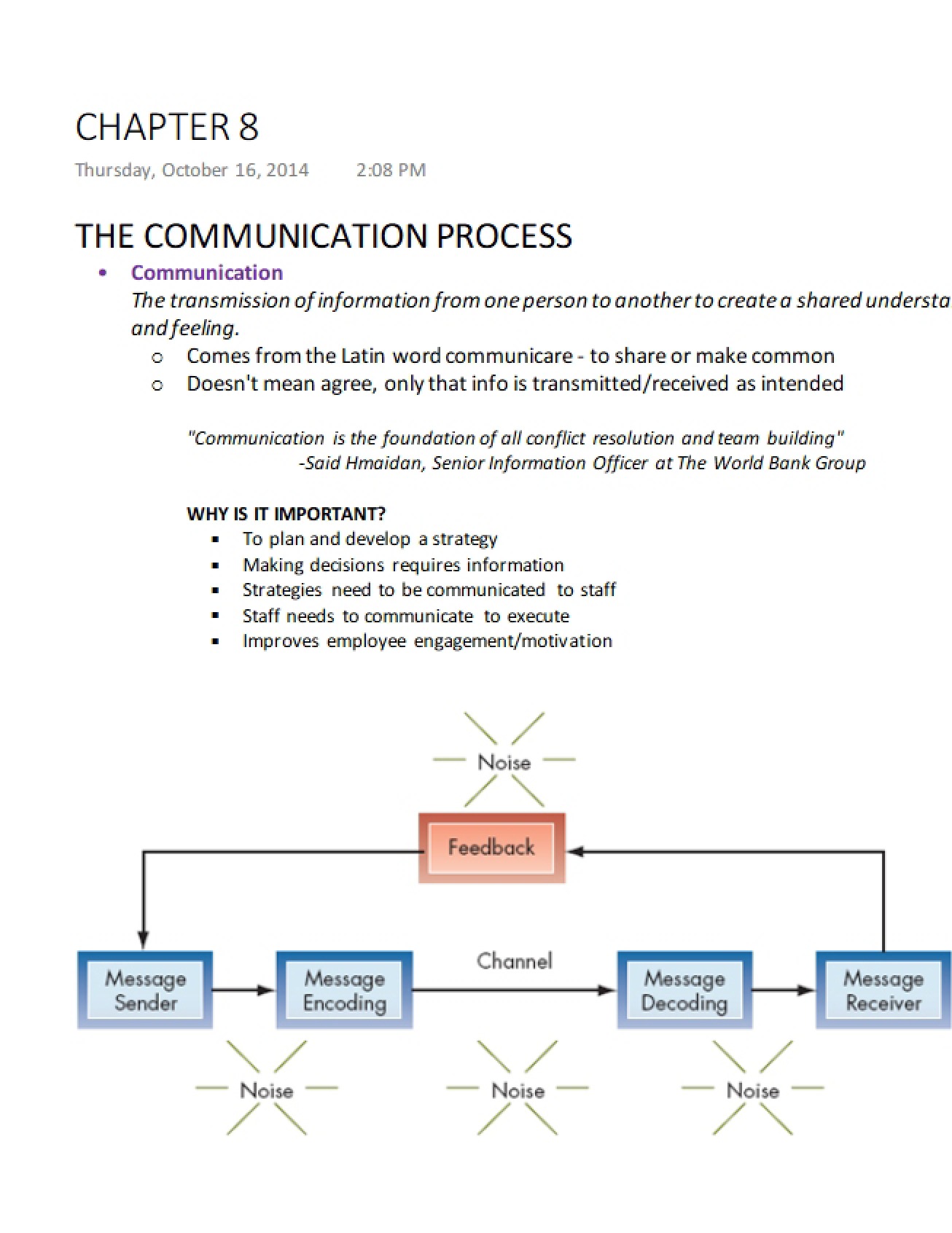 Communication Dynamics in Organizations
