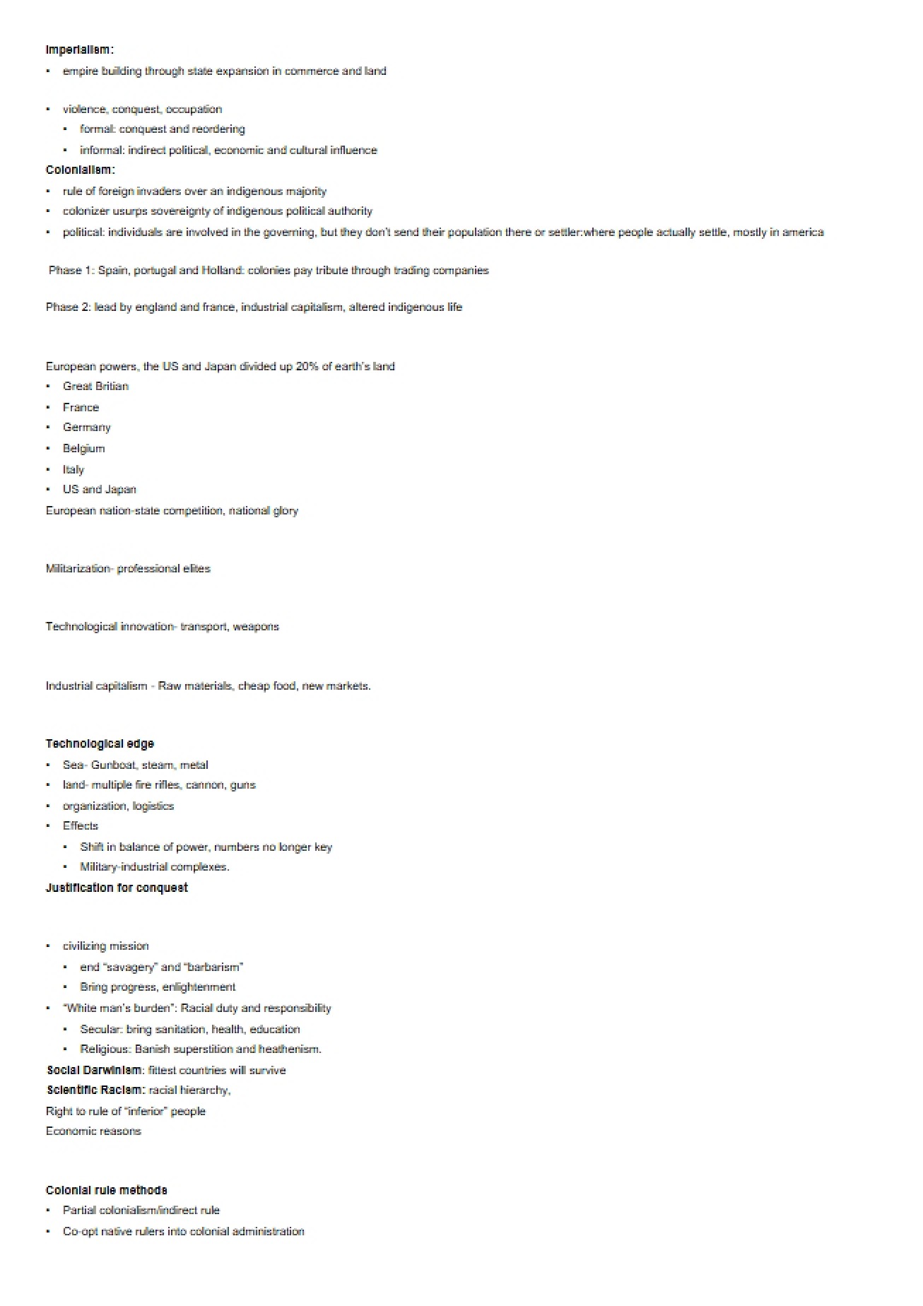Advanced Notes on World Regions and Cultures
