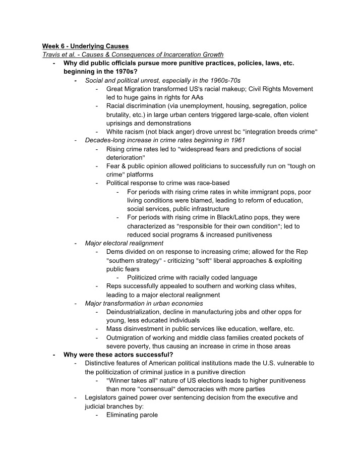 Week 6 Notes - SOC 2530