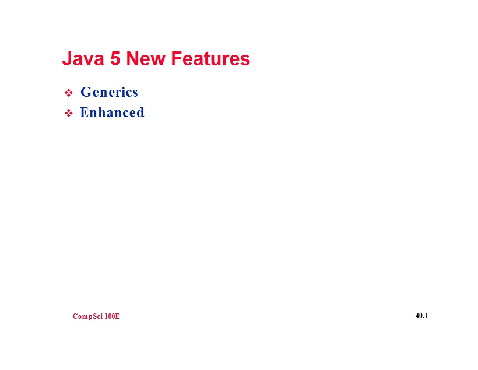 New Features in Java 5