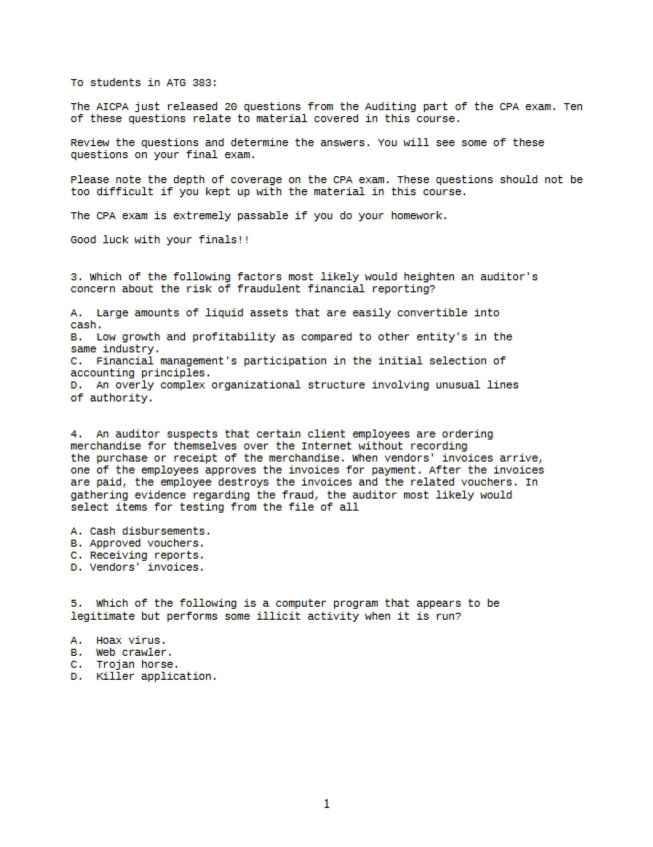 Questions for Review