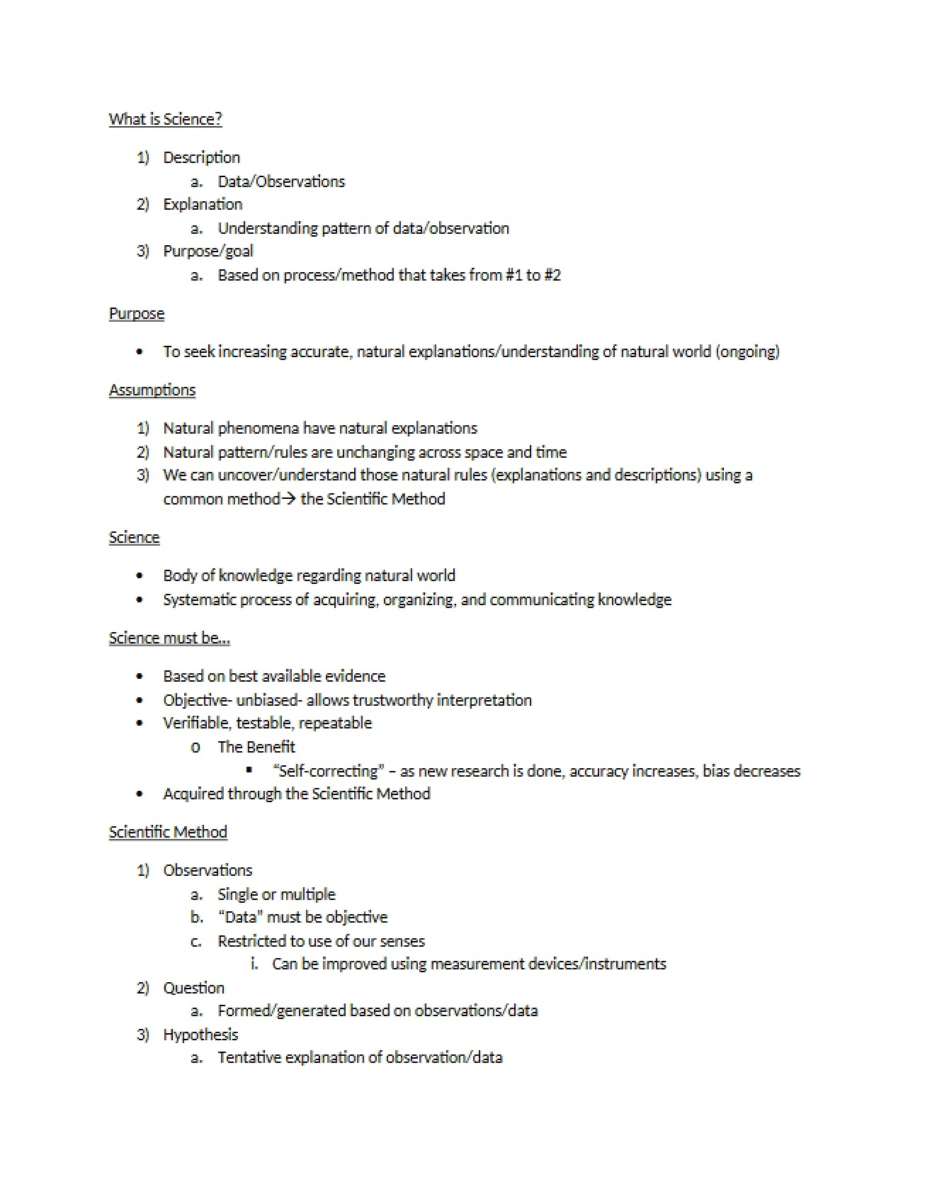 Science Overview