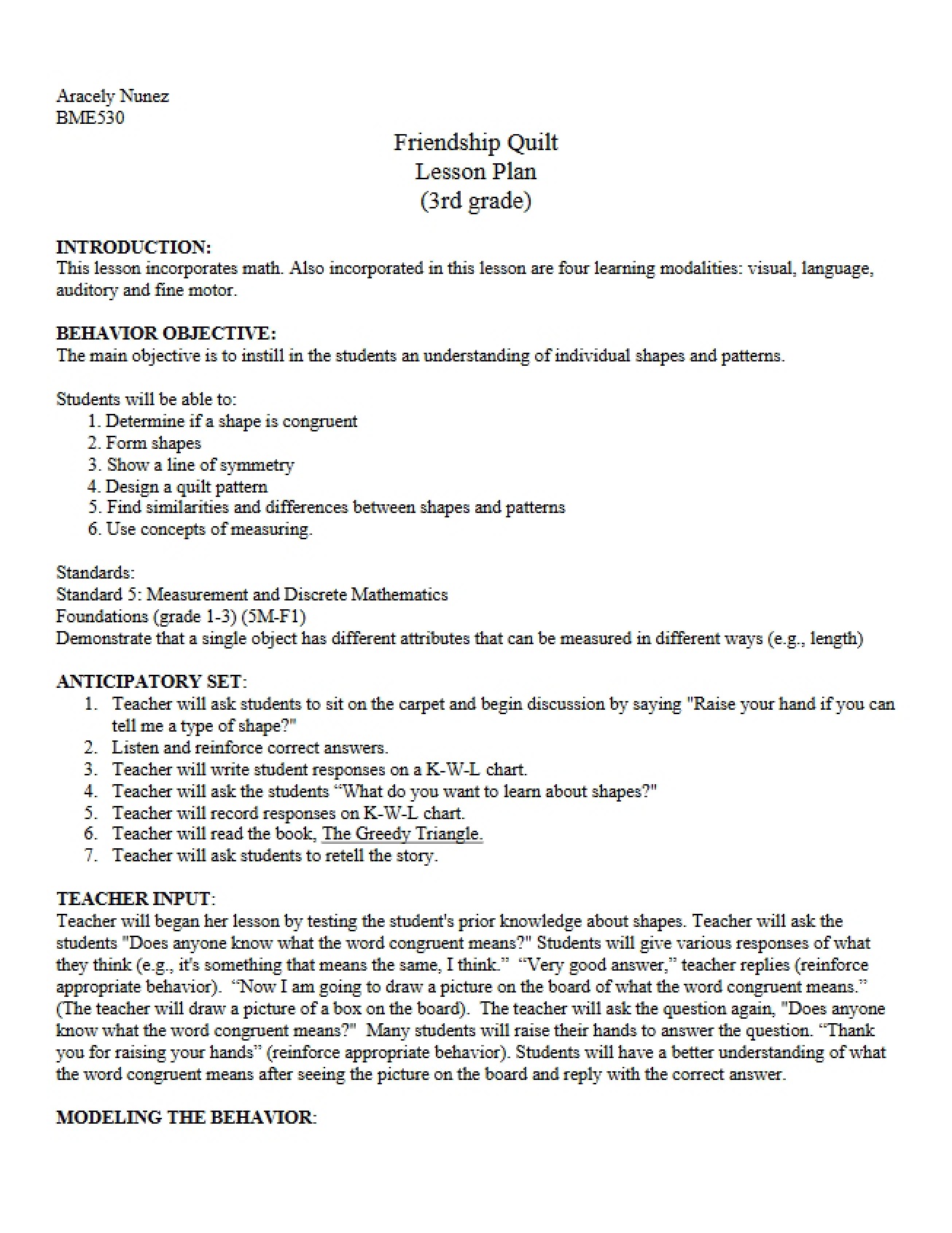 Teaching Plan