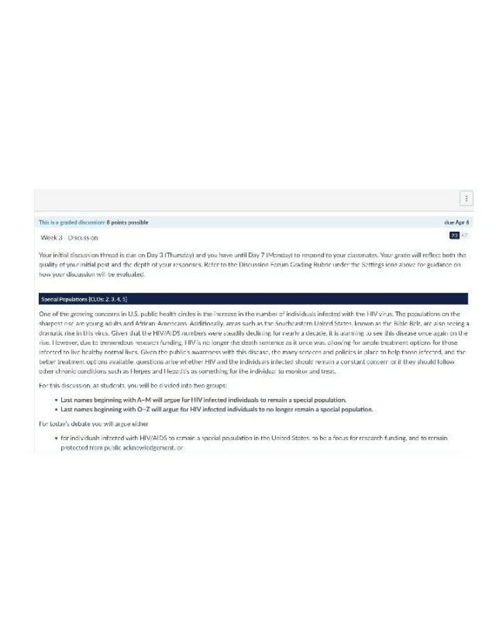 Health Services Administration Course Screenshot