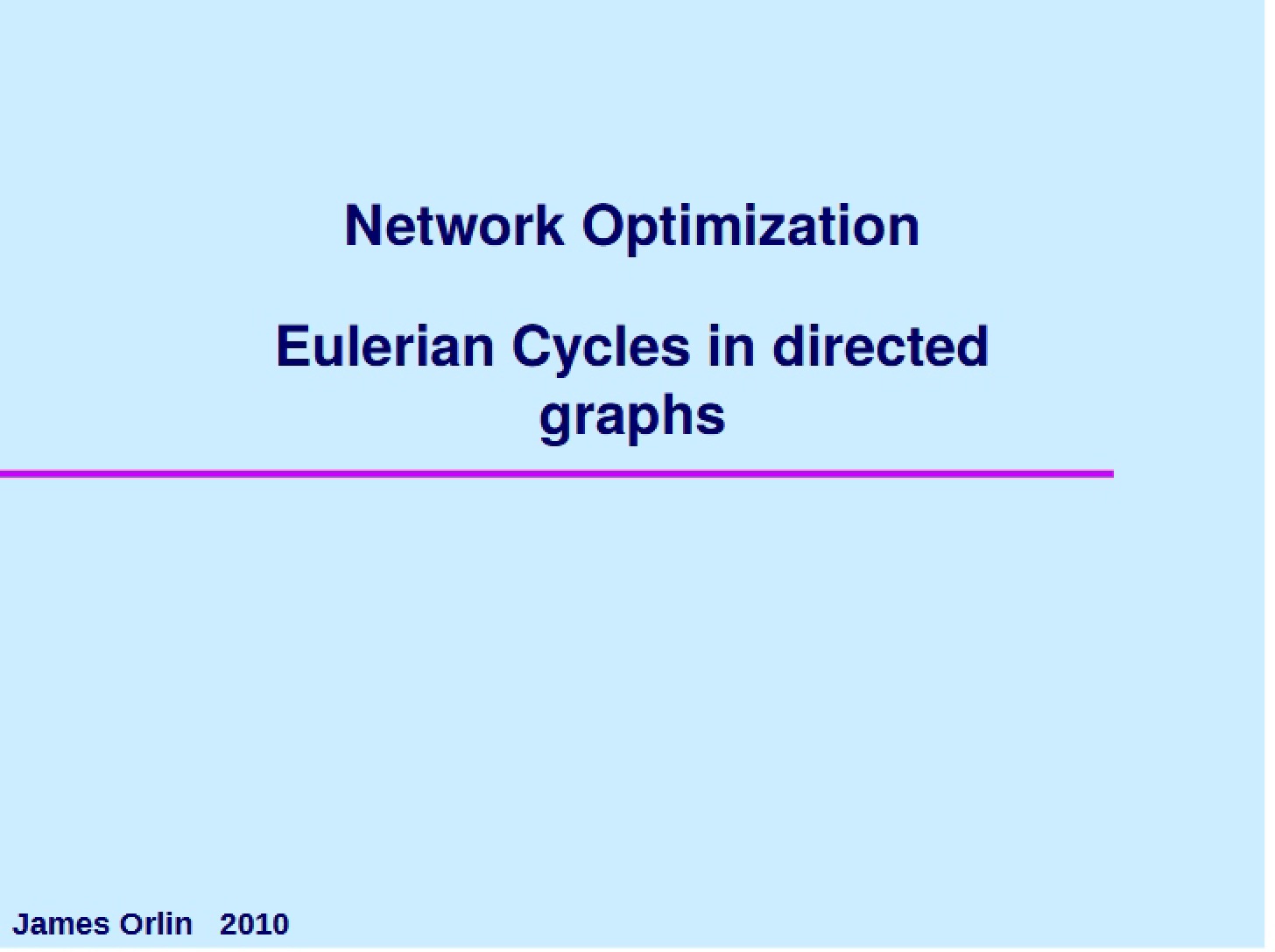 Optimizing Networks - 9 Pages