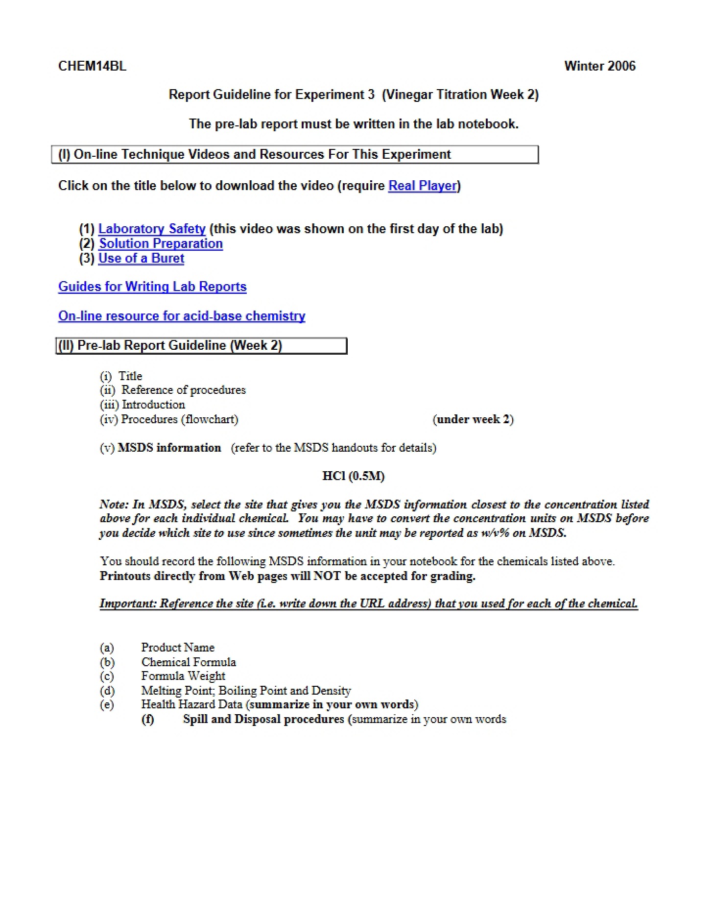 Course Standards