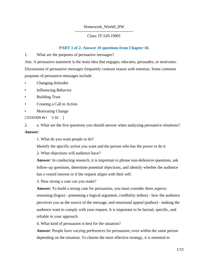 Strategies for Persuasive Messages