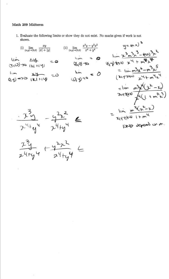MATH 209 Midterm Exam - Fall 2003