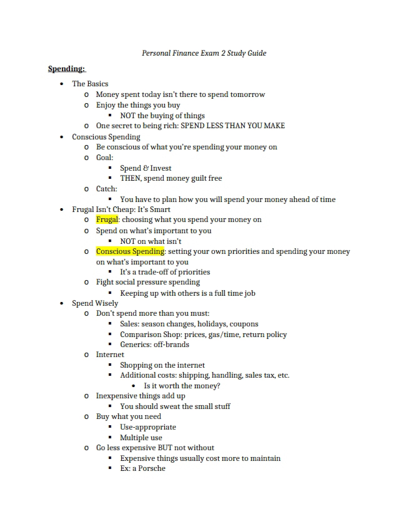 General Principles of Personal Finance