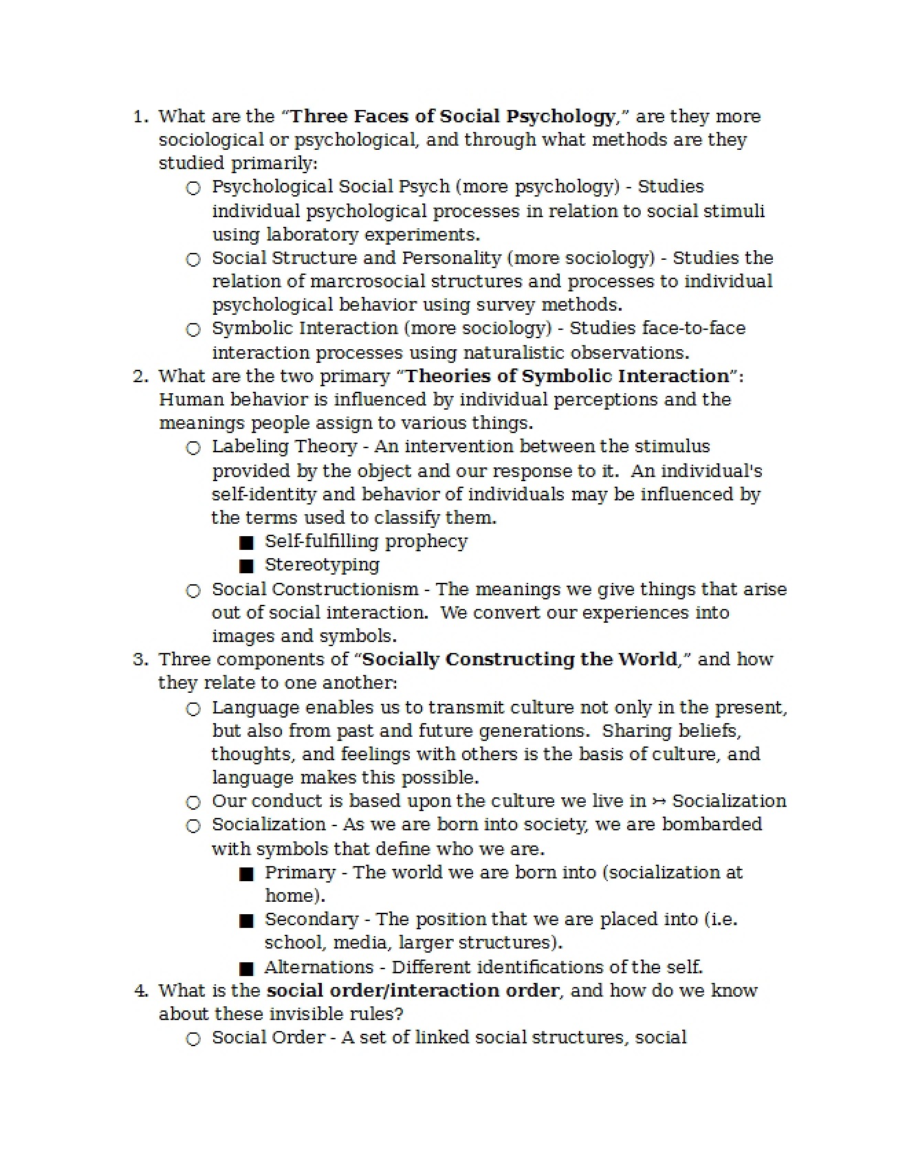 Three Perspectives of Social Psychology
