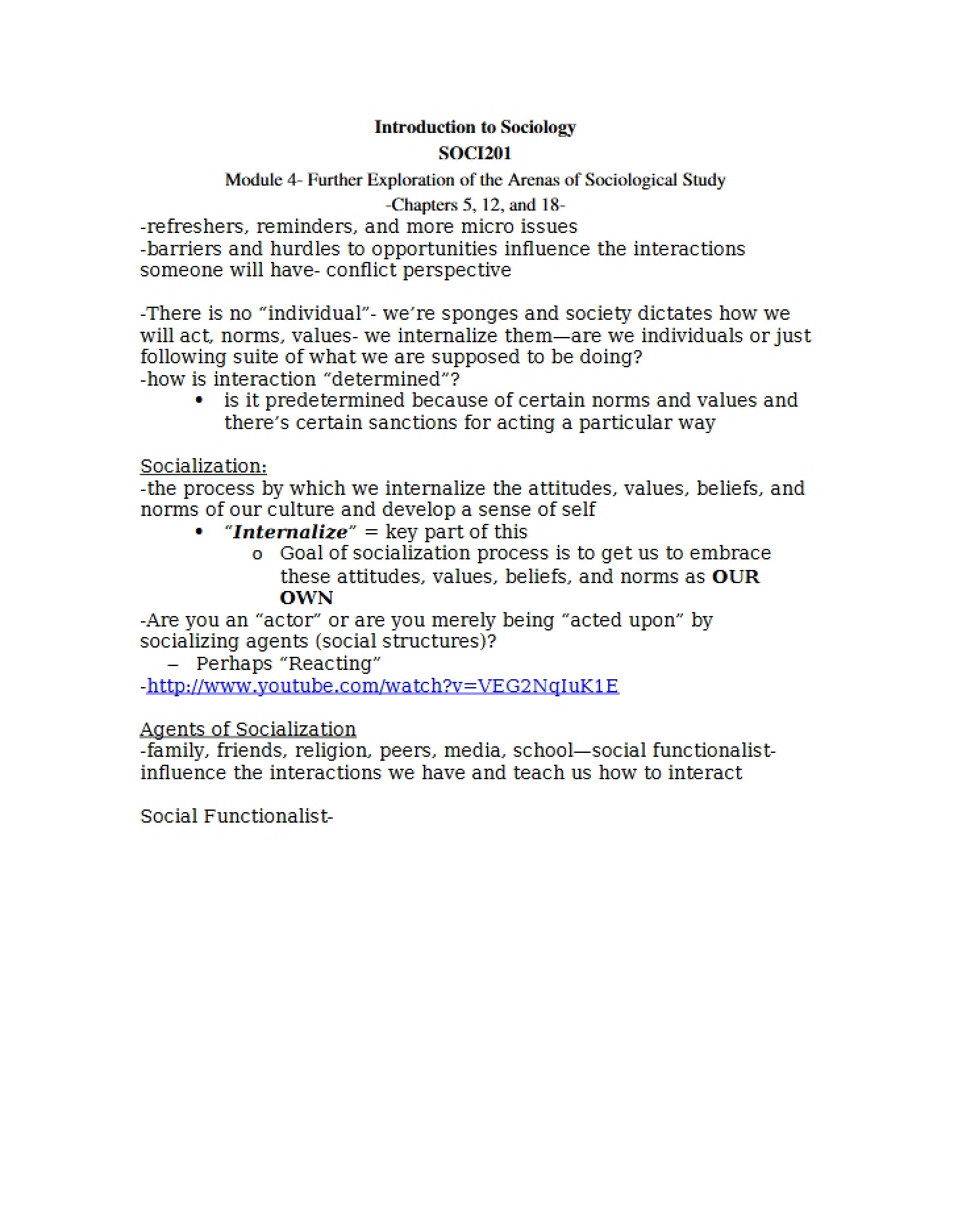 Further Sociological Exploration Module 4