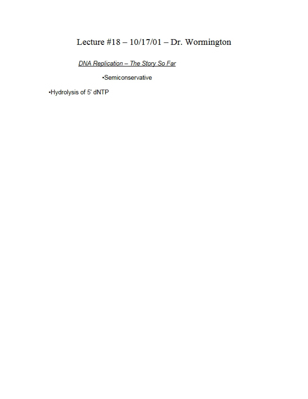Lecture Eighteen