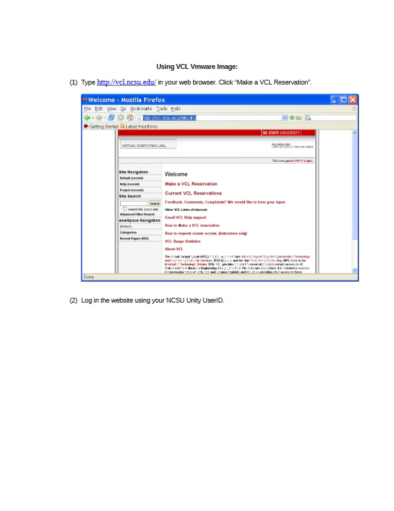 Vmware Image Usage in VCL