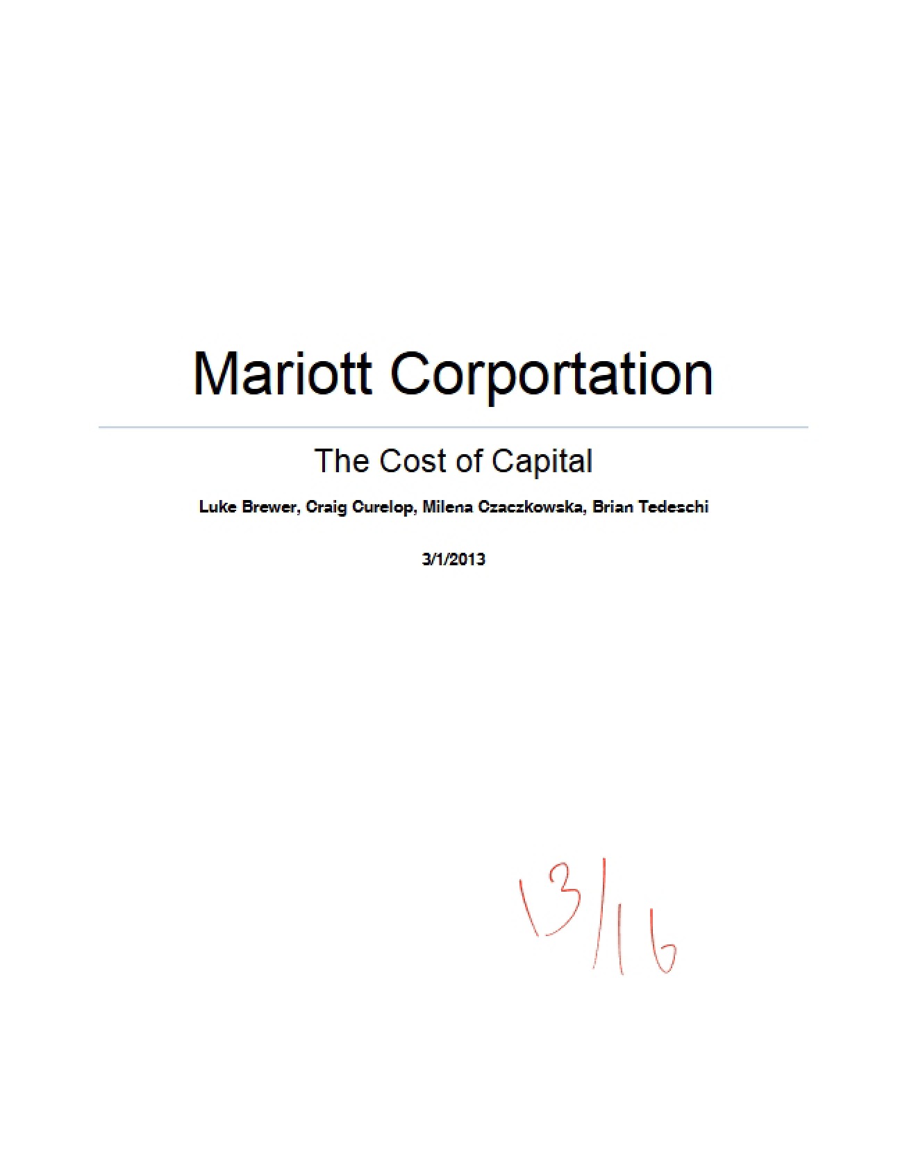 Capital Cost