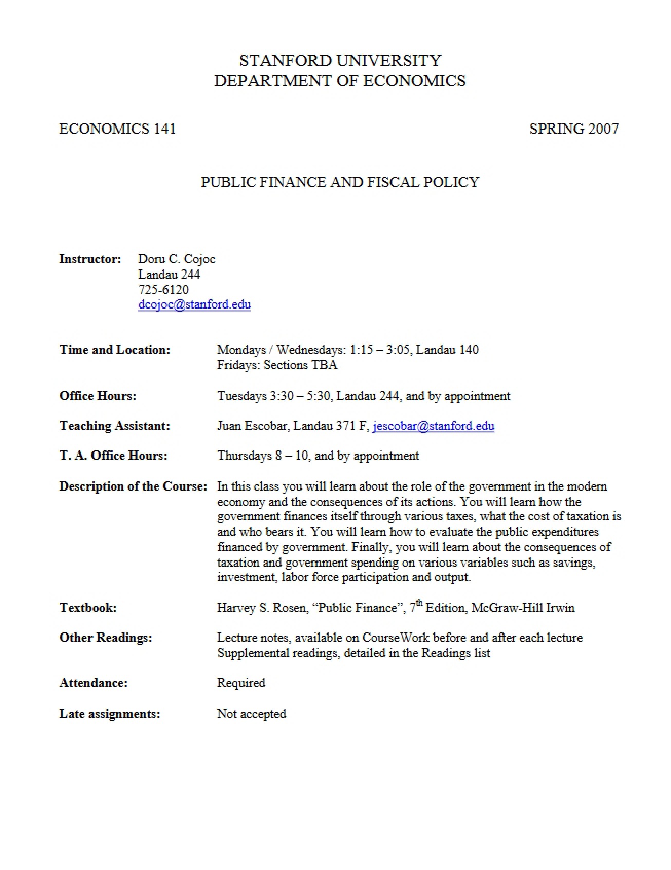 Ethics in Economic Policy