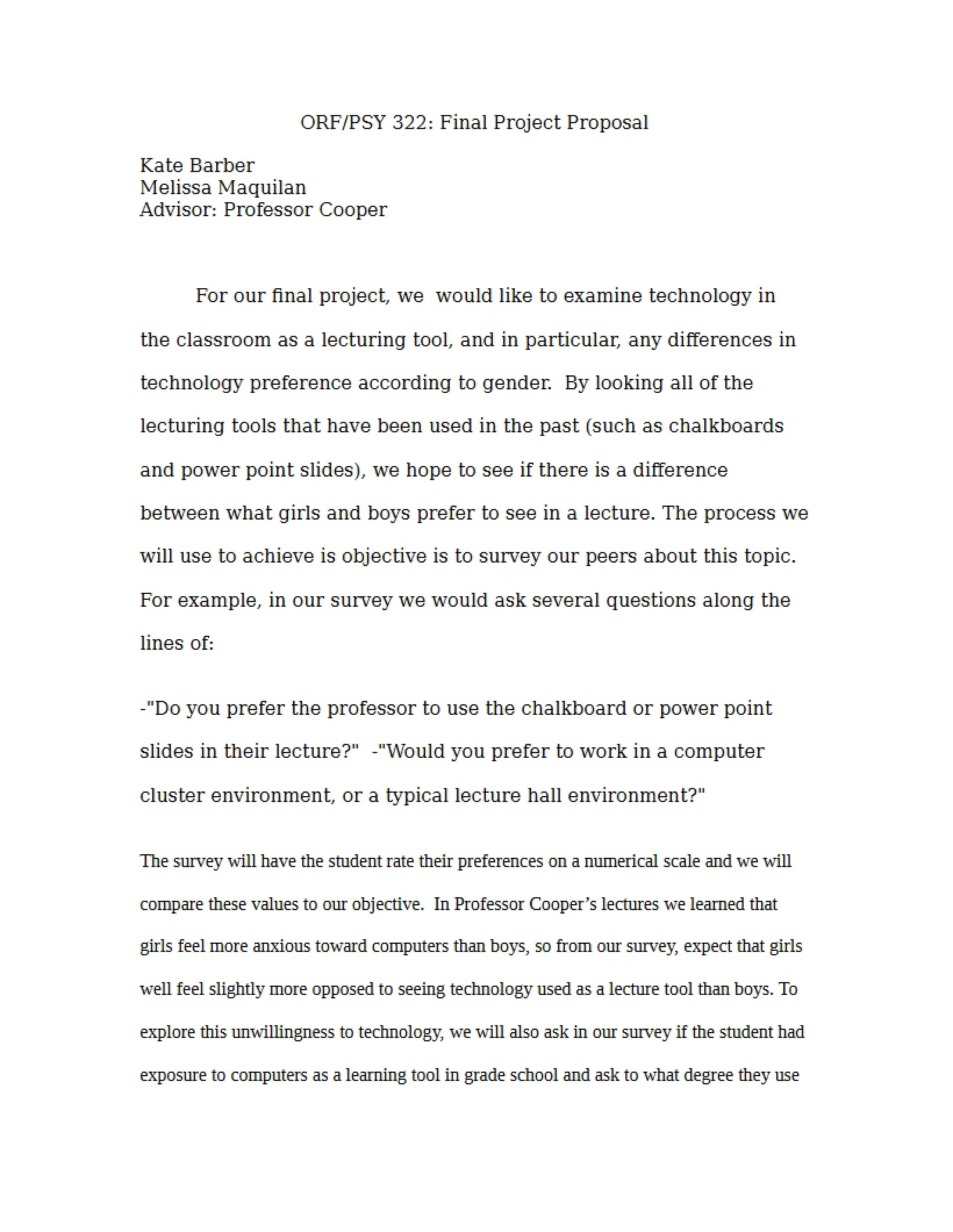 Proposal for Final Project