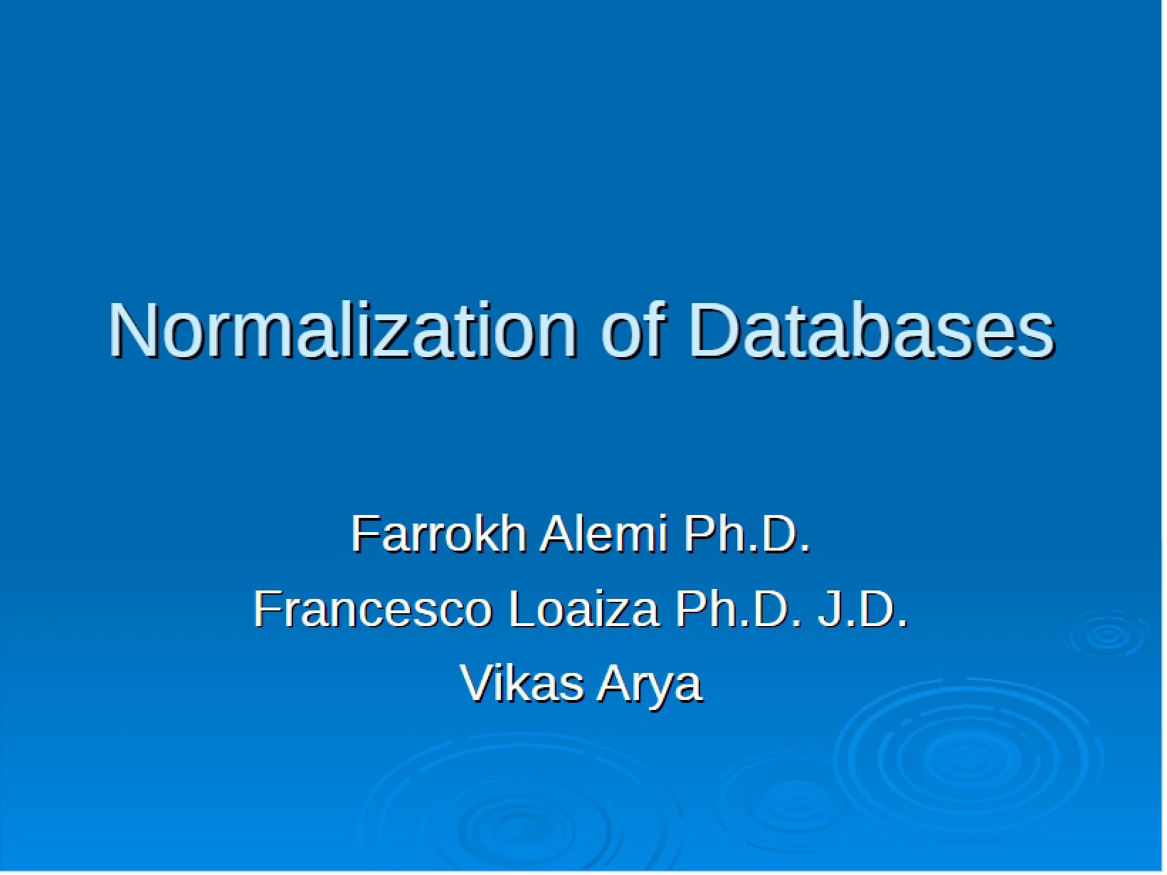 Database Normalization