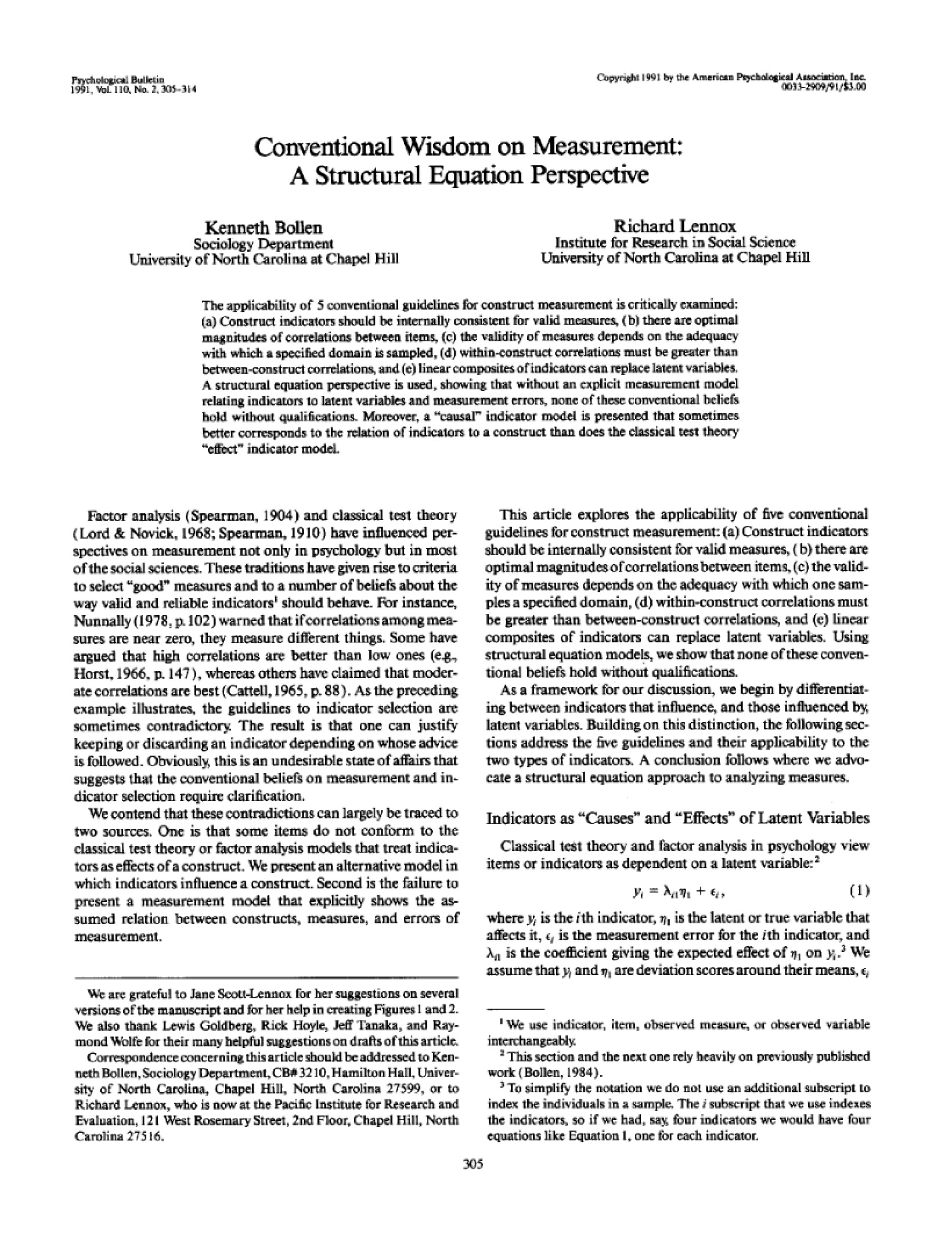 Measurement Conventional Wisdom