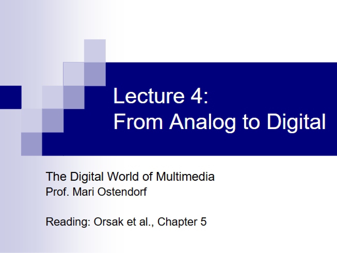 Notes from Lecture - Introductory Topics in Electrical Engineering
