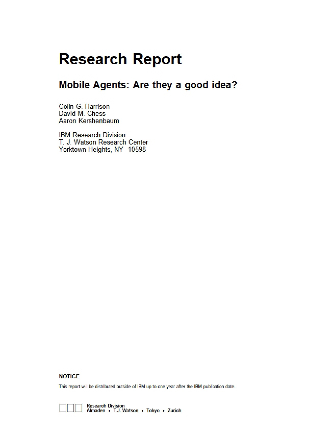 Role of Mobile Agents in Distributed Systems