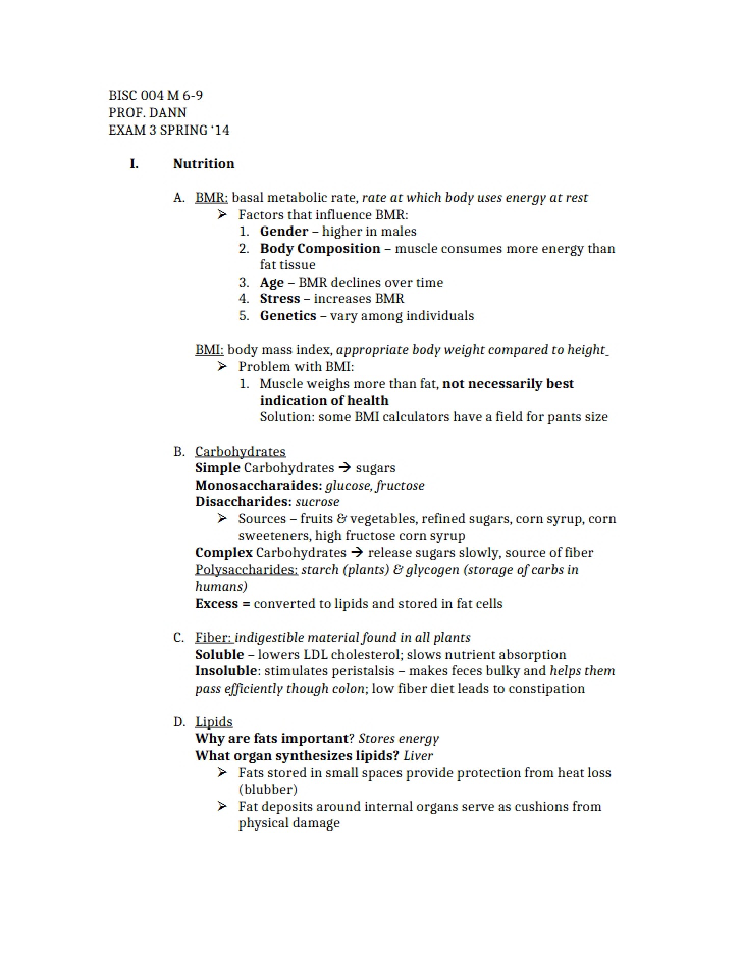 Spring Semester Exam Three