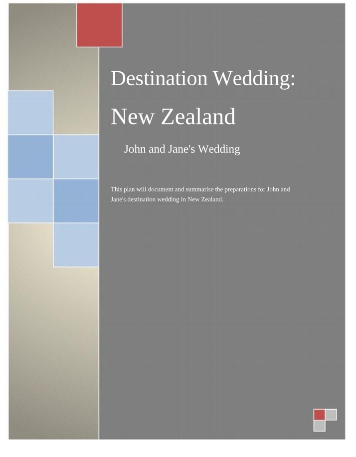 Destination Wedding Plan for New Zealand