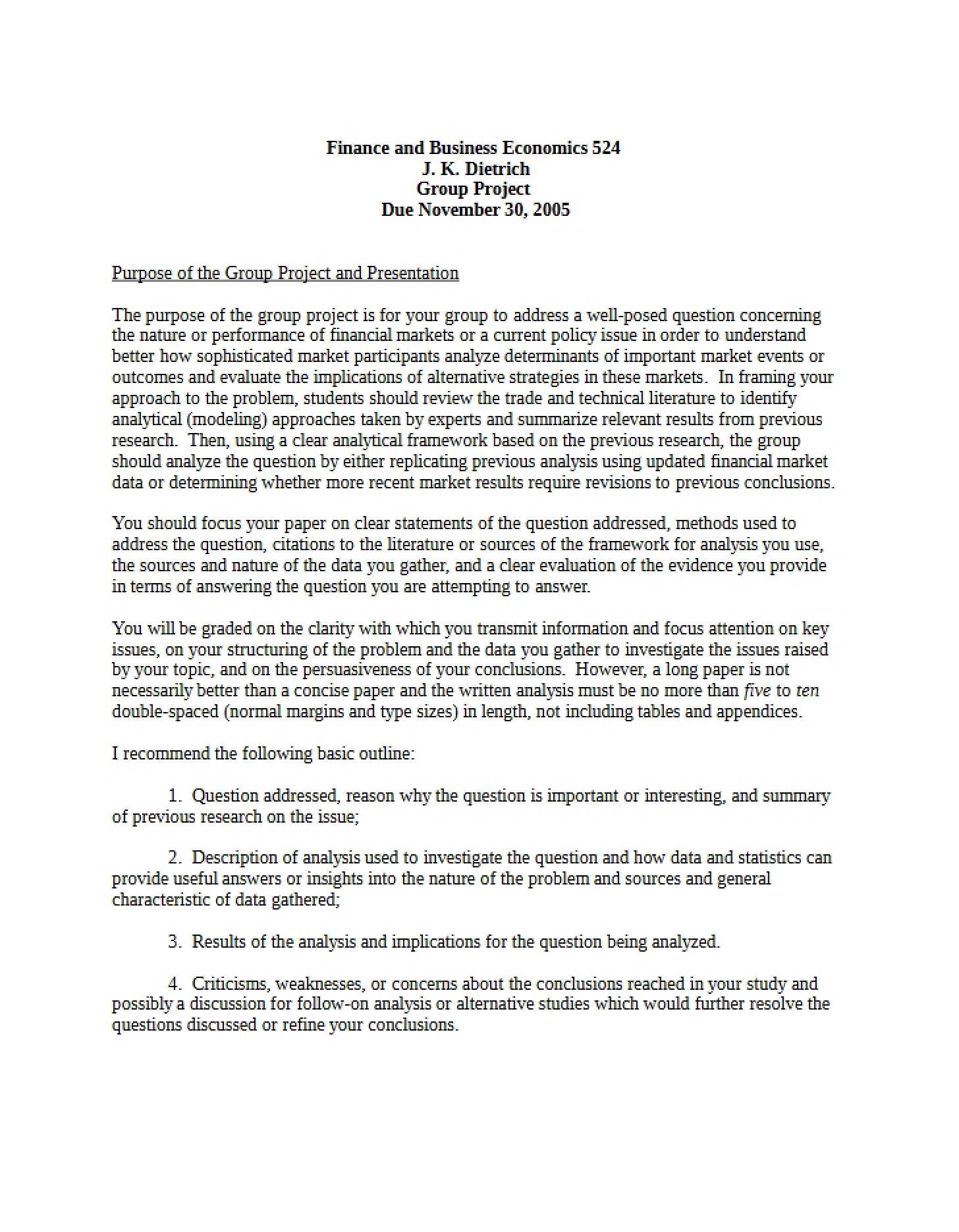 Guidelines for 2005 Paper