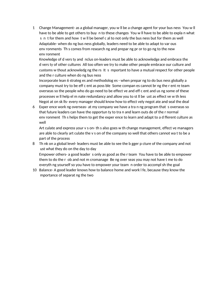 10 Key Skills for Global Leadership