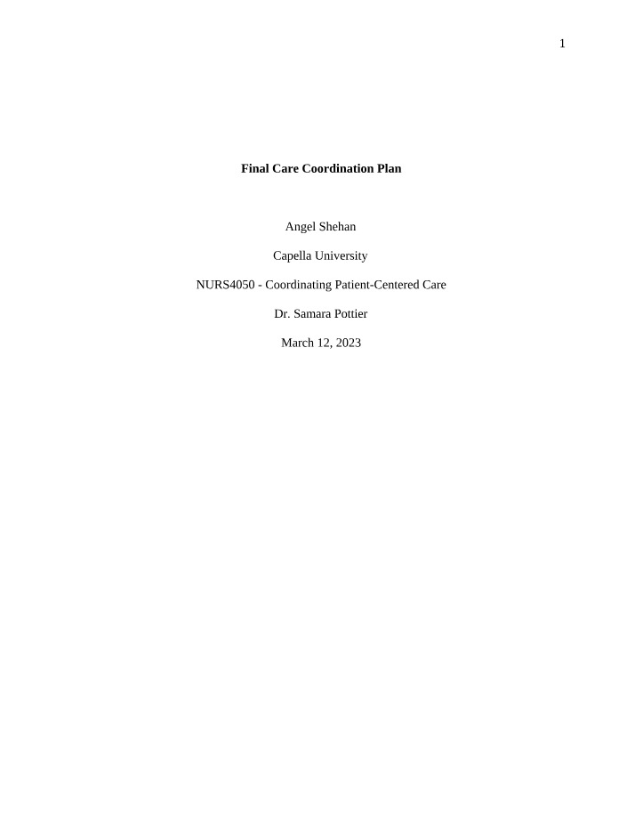 Evidence-Based Care Coordination Plan for Heart Failure Patients