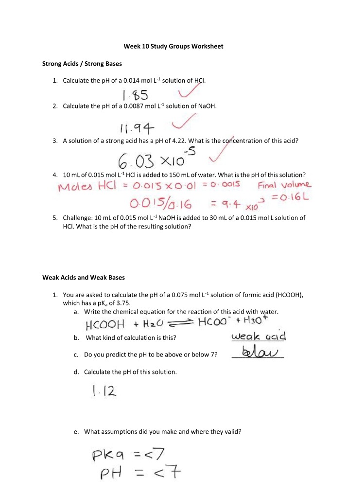 Worksheet - Week 10 Study Groups