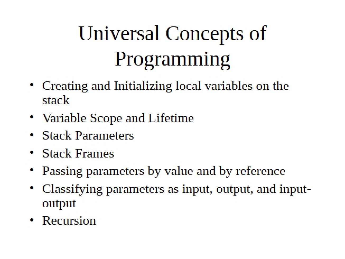 Variables in Local Scope