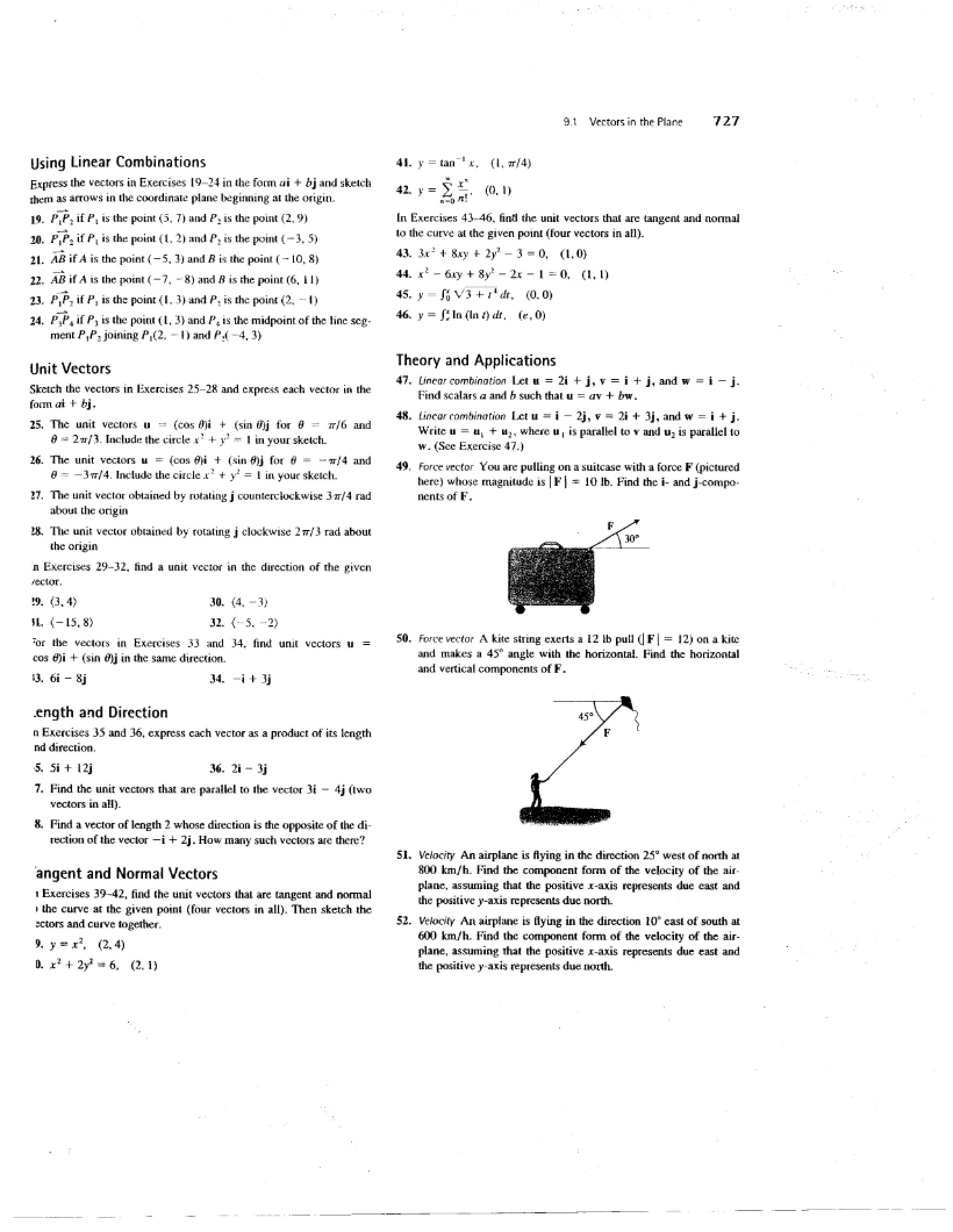 Linear Combinations Usage