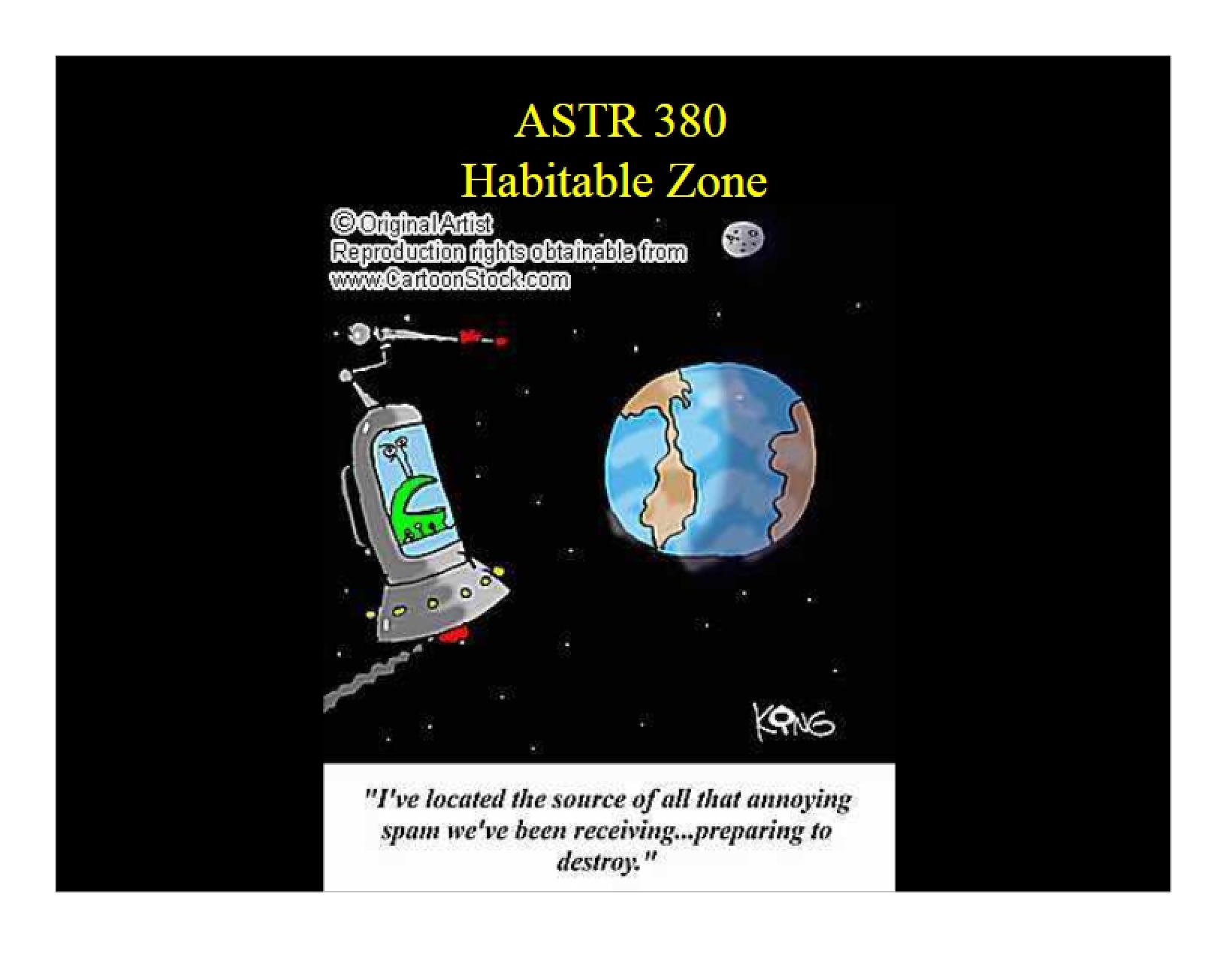 Zone of Habitability