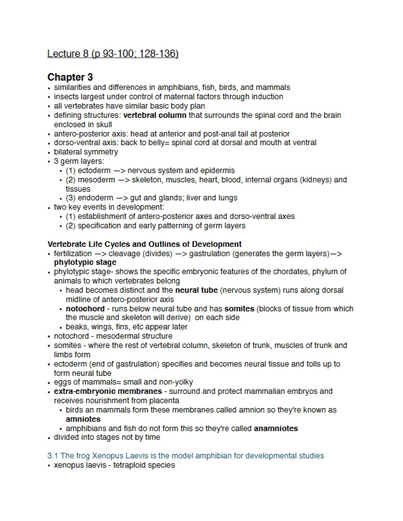 Life Sciences Chapter Three Notes