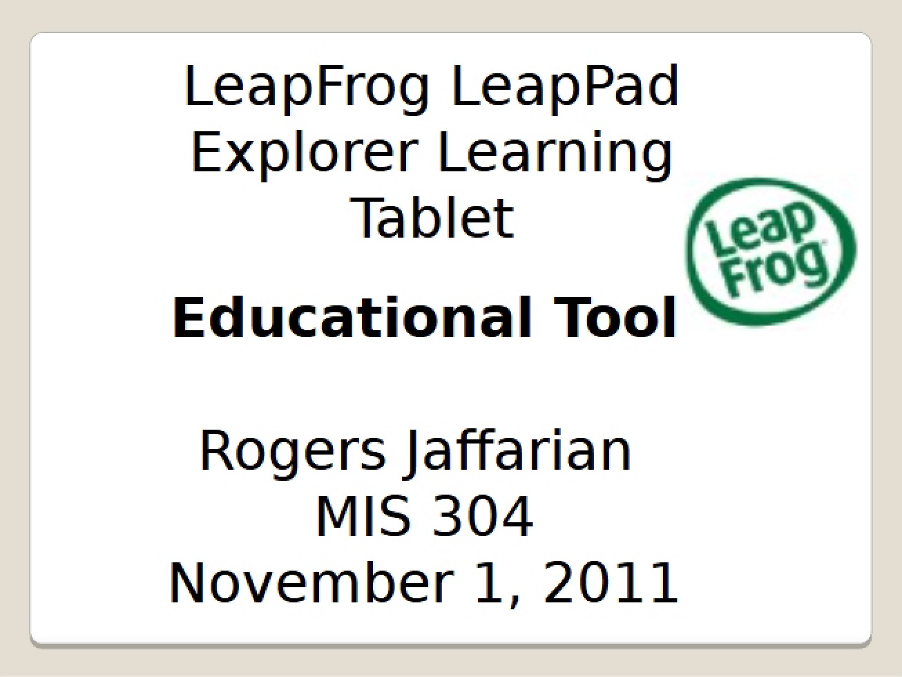 Tools for Education (MIS)