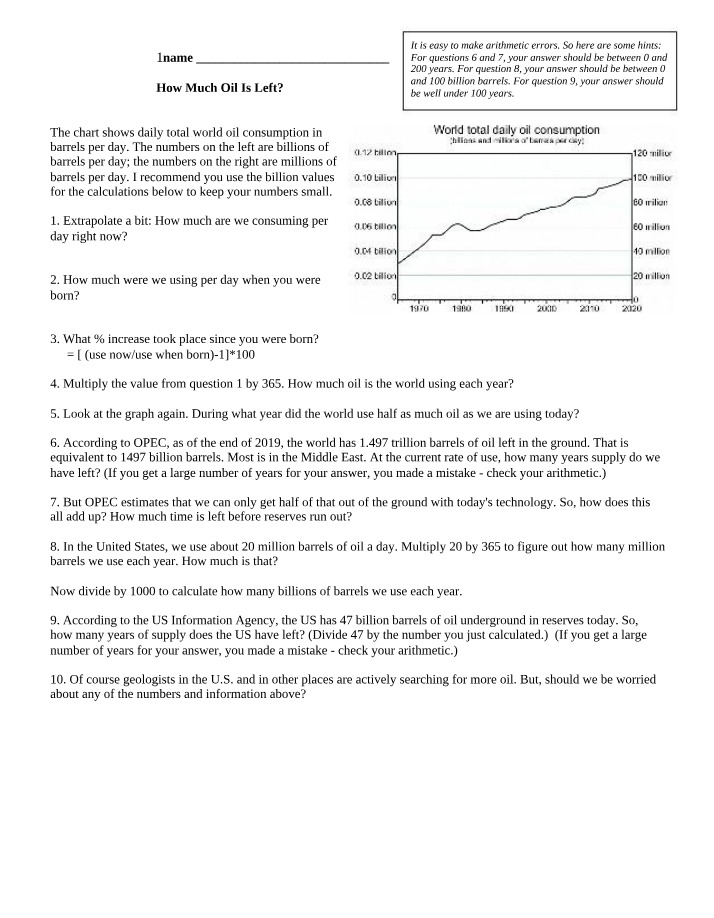 Oil Reserves - How Much Is Left