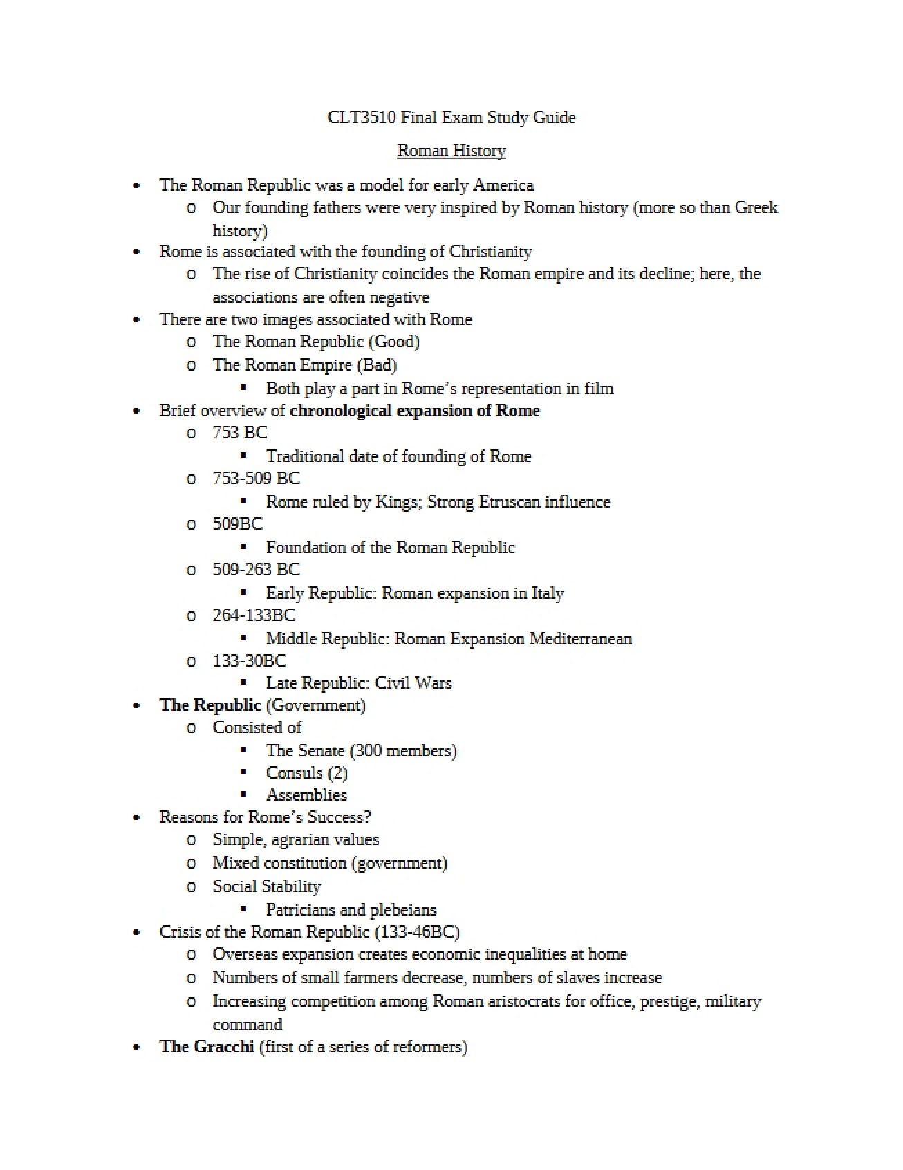 Overview of Roman History in Film (Part 1)