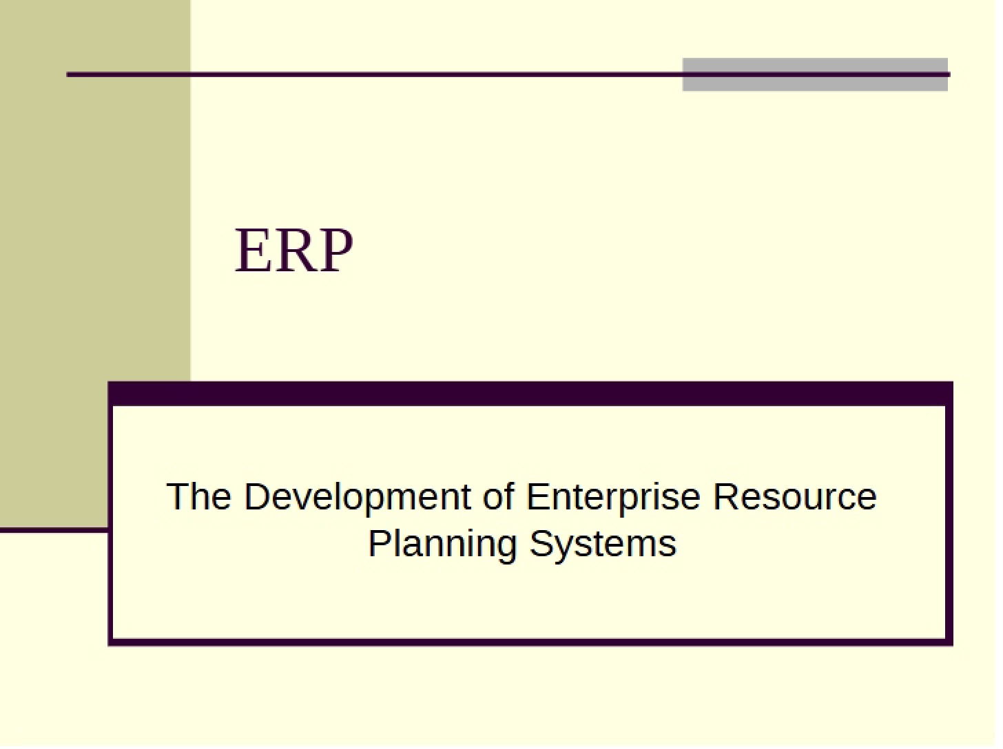 Enterprise Resource Planning 2