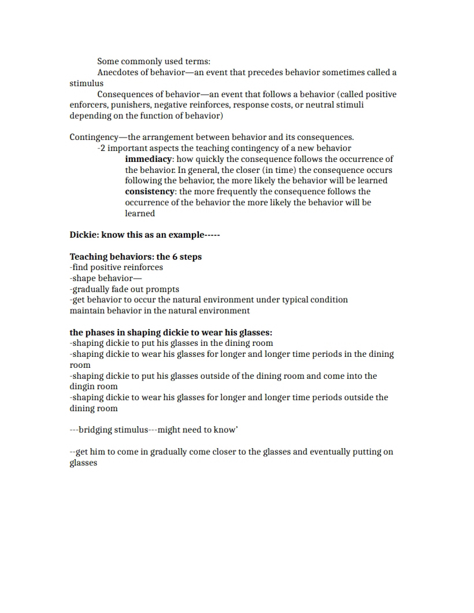 Lecture Notes for Test Two
