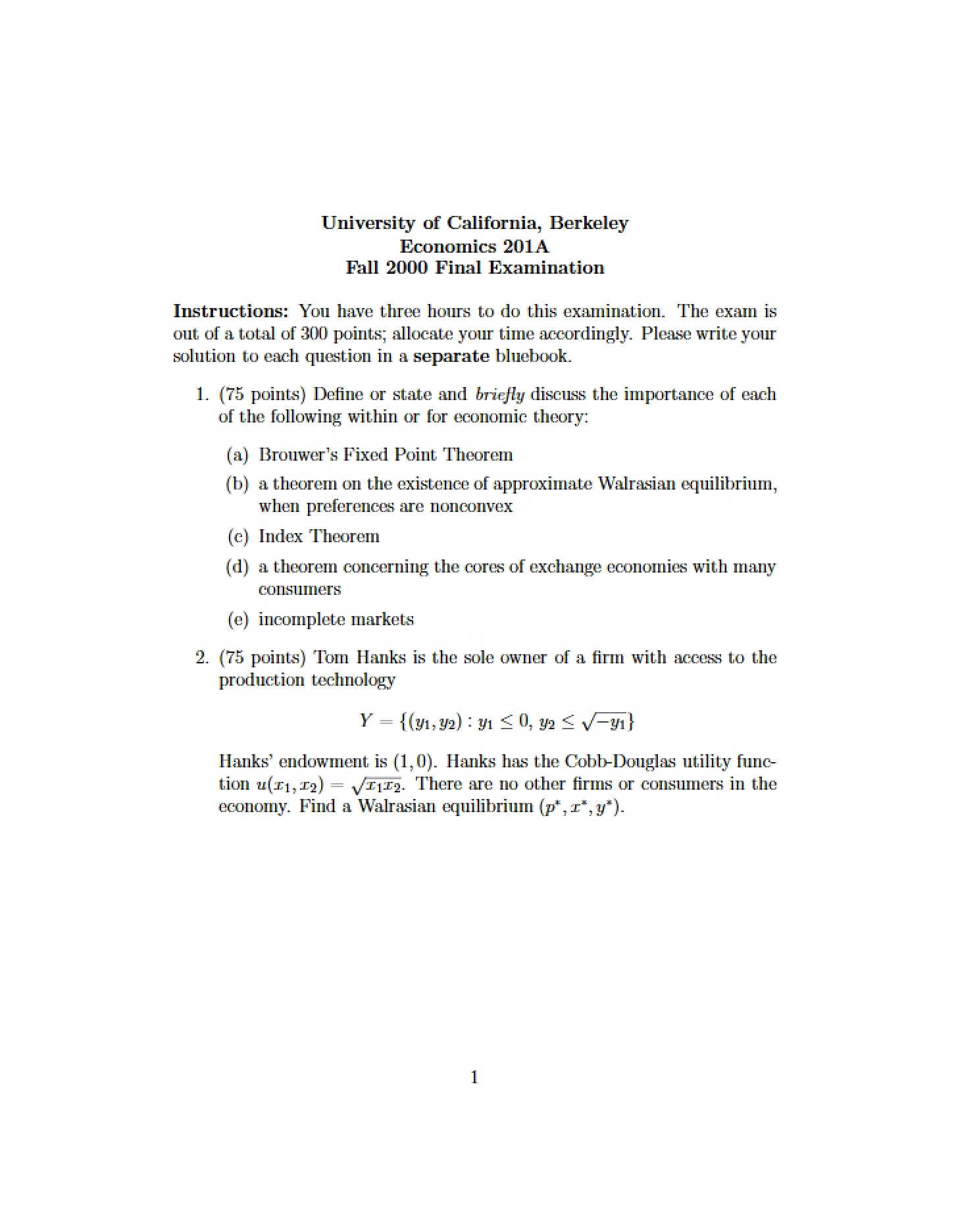 Final Exam Paper
