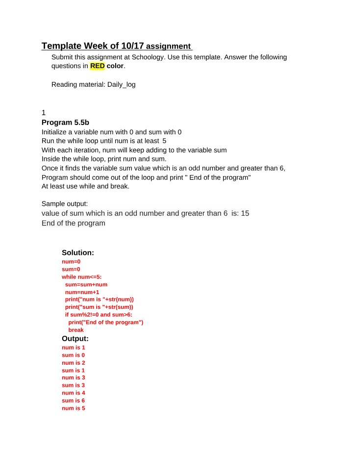Python Program - Sum of Odd Numbers