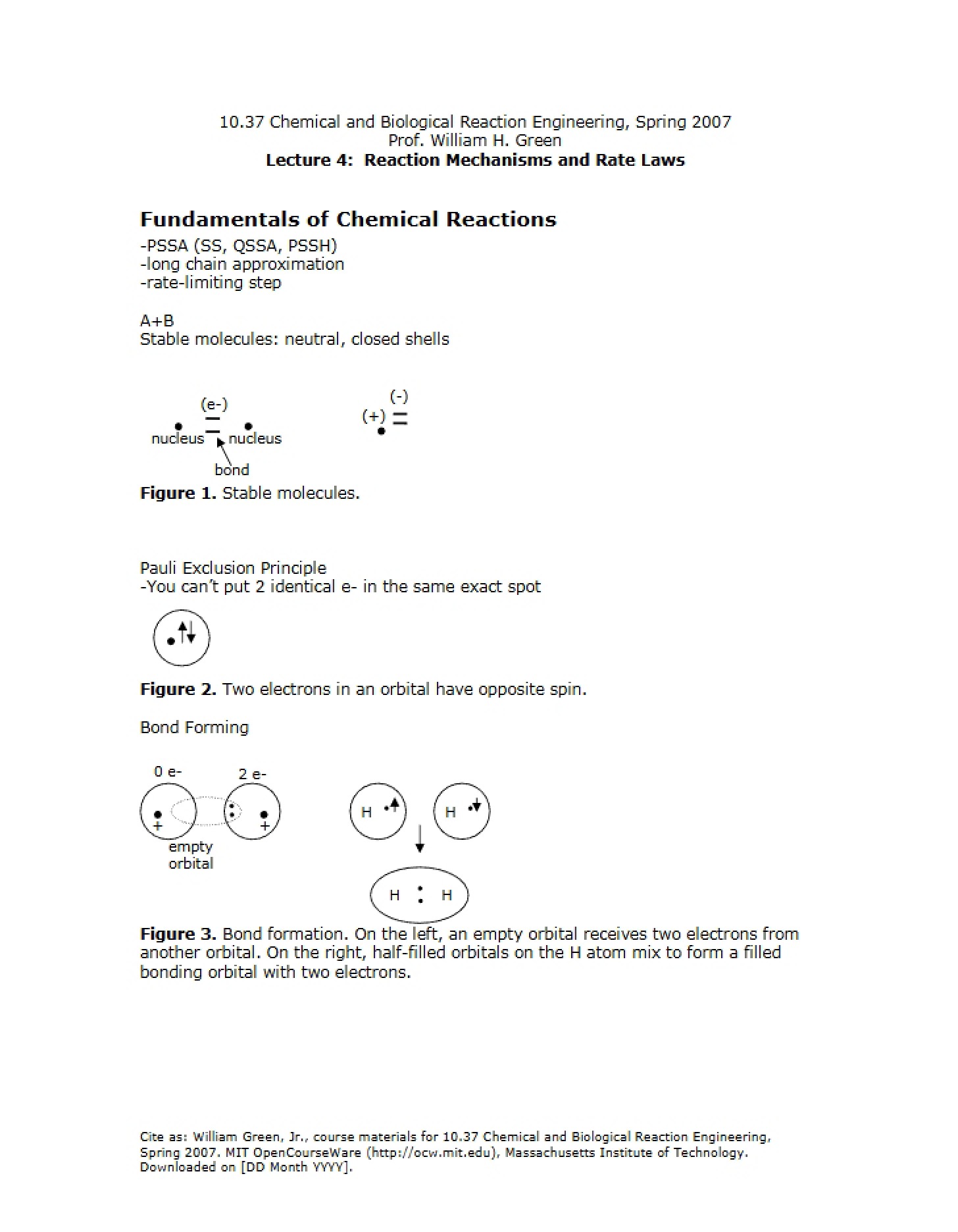 Rate Laws and Reaction Mechanisms - Lecture 4